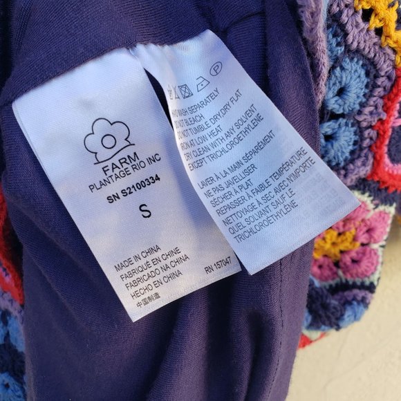 FARM RIO Flower Crochet Mini Dress - Picture 9 of 10